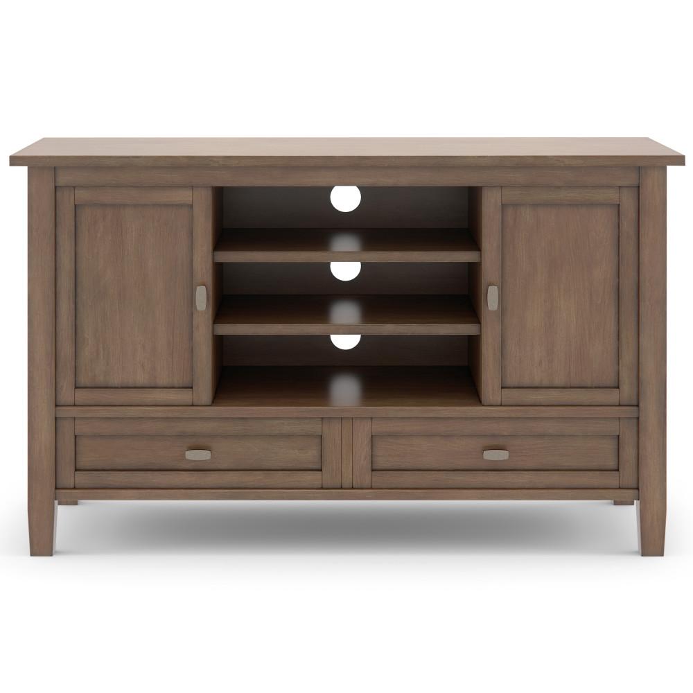 Rustic Natural Aged Brown | Warm Shaker 47 inch TV Stand