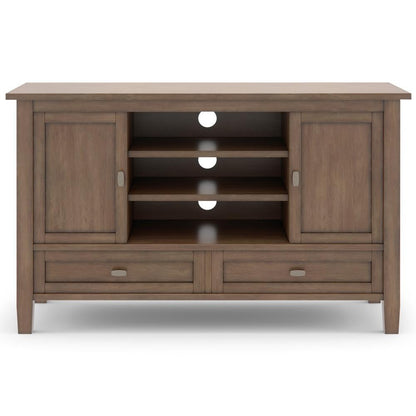 Rustic Natural Aged Brown | Warm Shaker 47 inch TV Stand