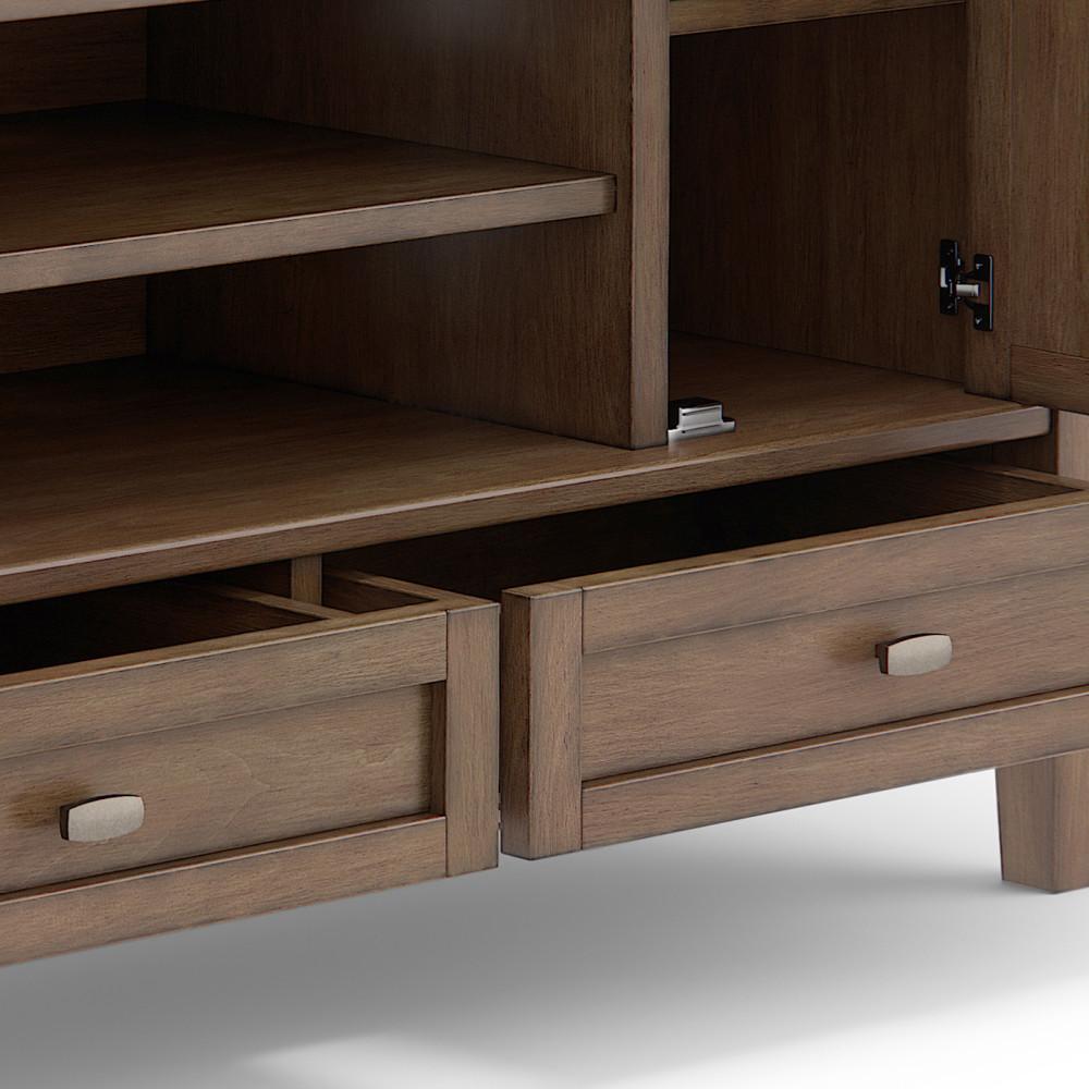 Rustic Natural Aged Brown | Warm Shaker 47 inch TV Stand
