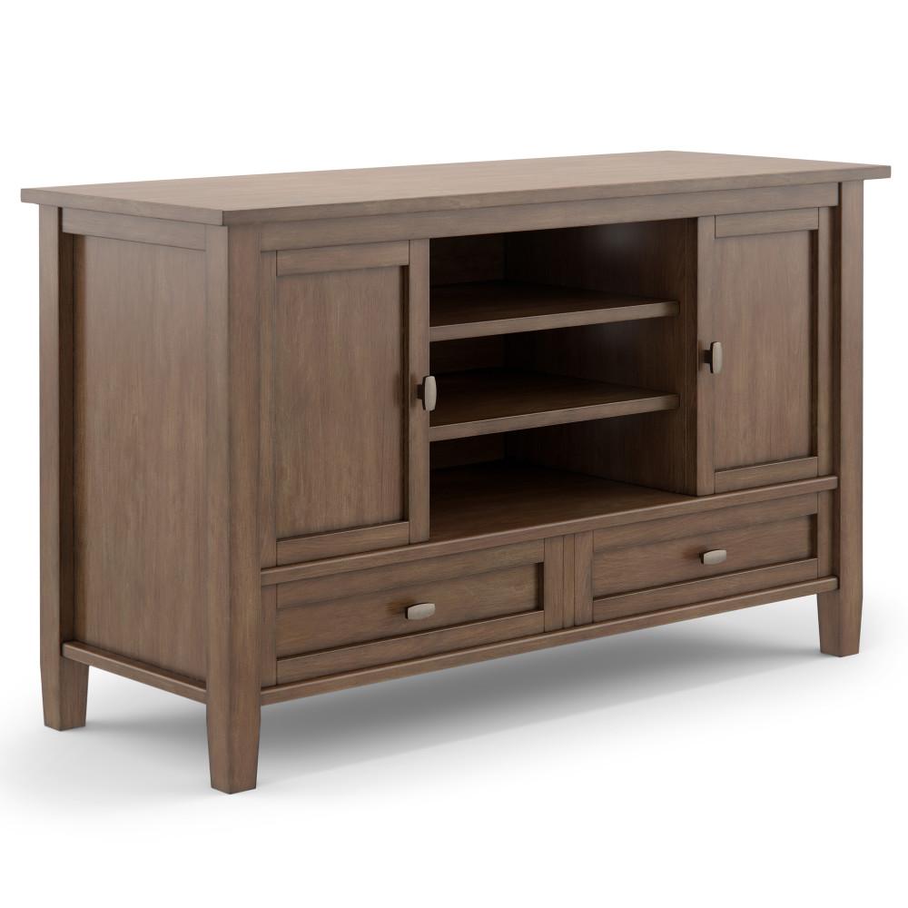 Rustic Natural Aged Brown | Warm Shaker 47 inch TV Stand