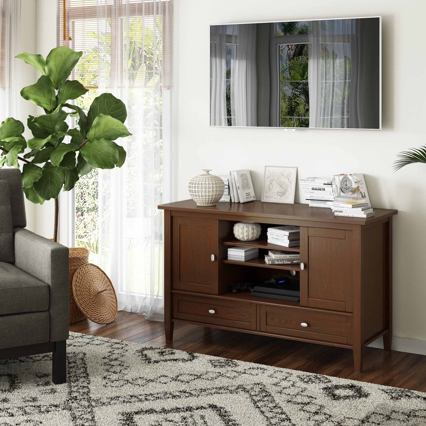 Russet Brown | Warm Shaker 47 inch TV Stand