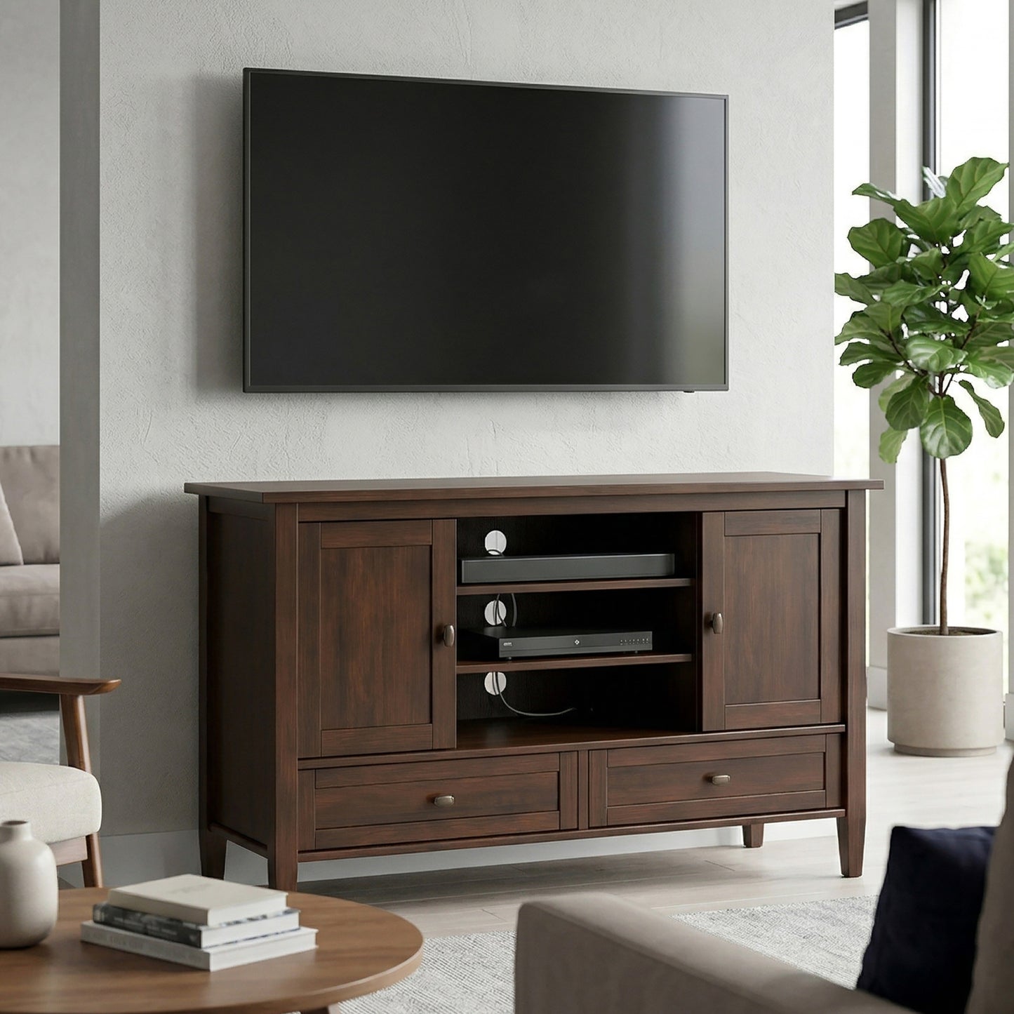 Russet Brown | Warm Shaker TV Media Stand