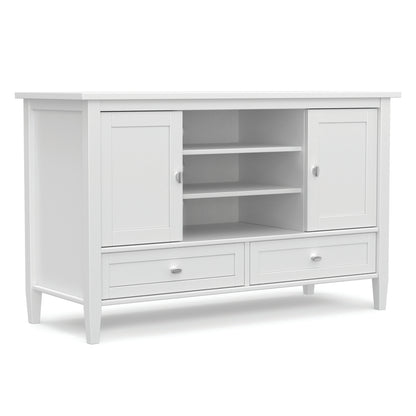 White | Warm Shaker TV Media Stand