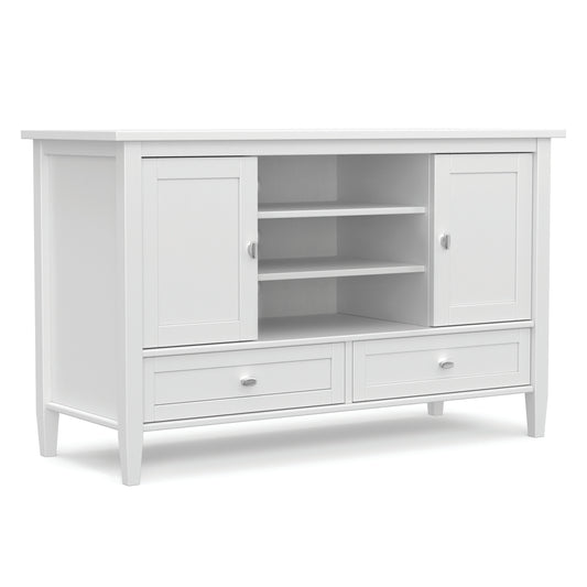 White | Warm Shaker TV Media Stand