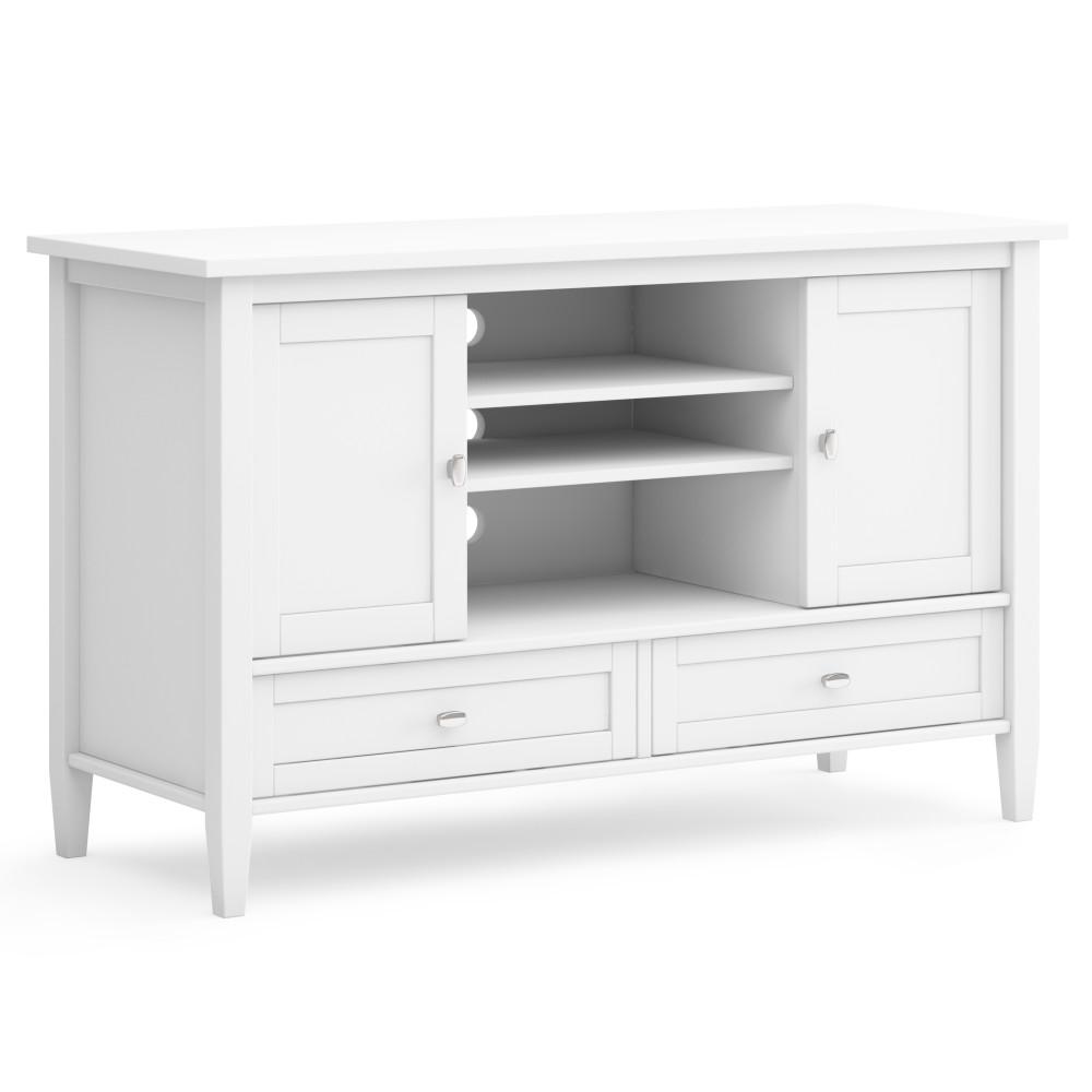 White | Warm Shaker TV Media Stand