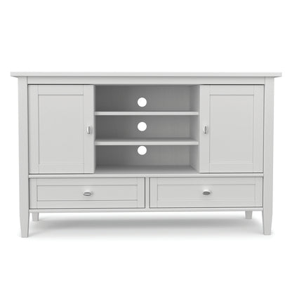 White | Warm Shaker TV Media Stand