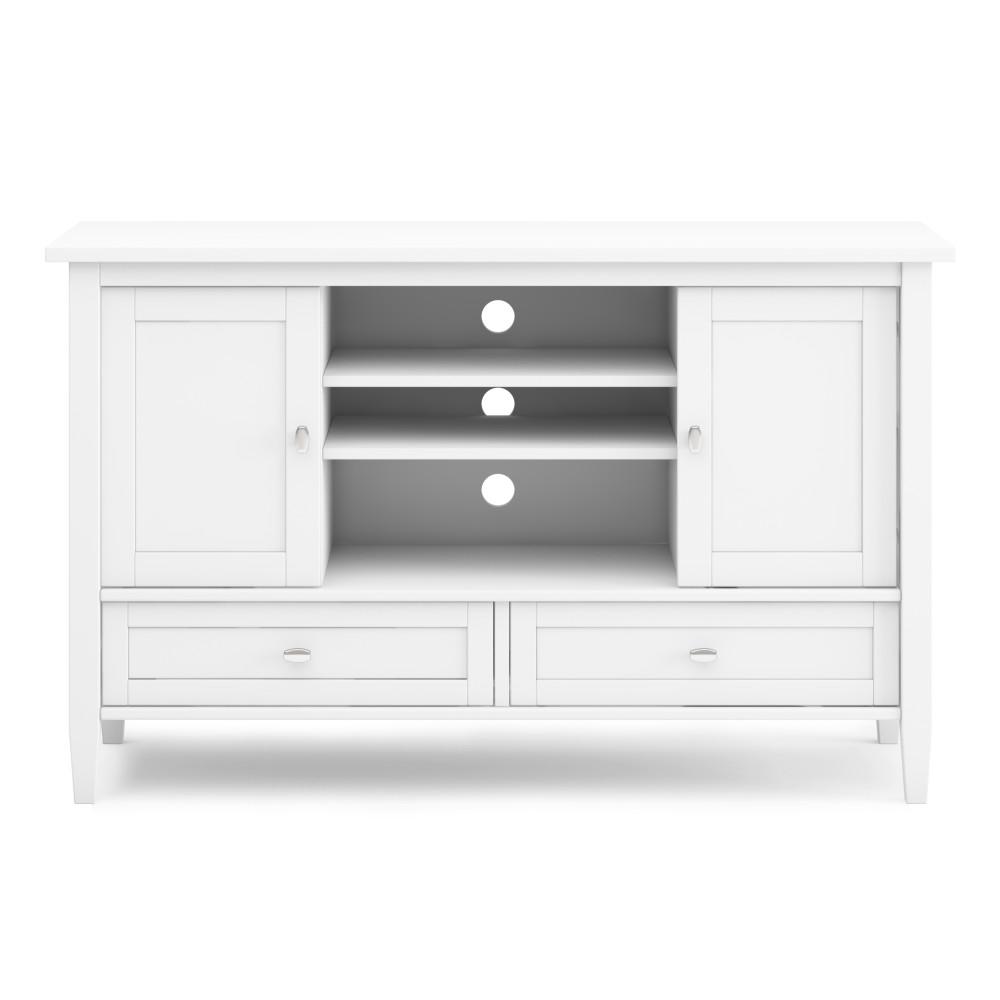 White | Warm Shaker TV Media Stand