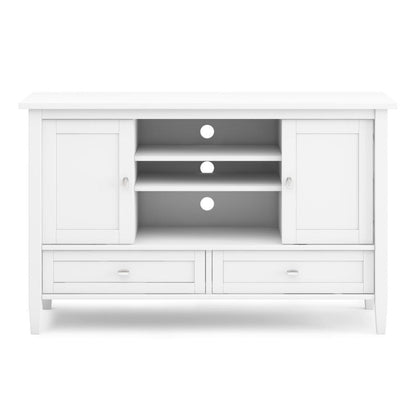 White | Warm Shaker TV Media Stand