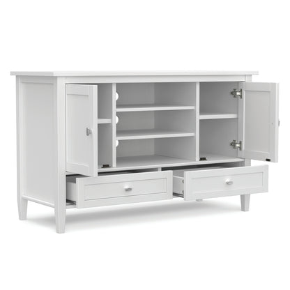 White | Warm Shaker TV Media Stand
