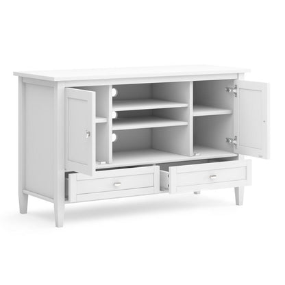 White | Warm Shaker TV Media Stand