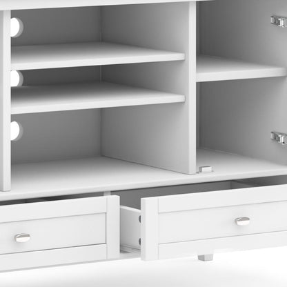 White | Warm Shaker TV Media Stand