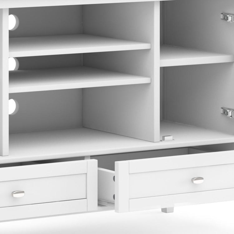 White | Warm Shaker TV Media Stand