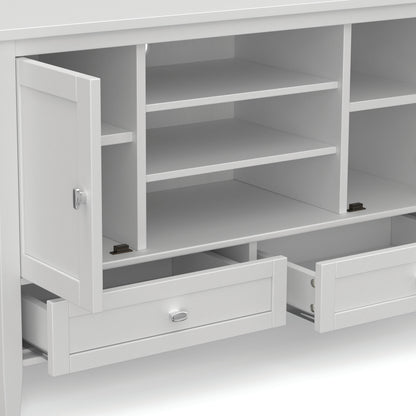 White | Warm Shaker TV Media Stand