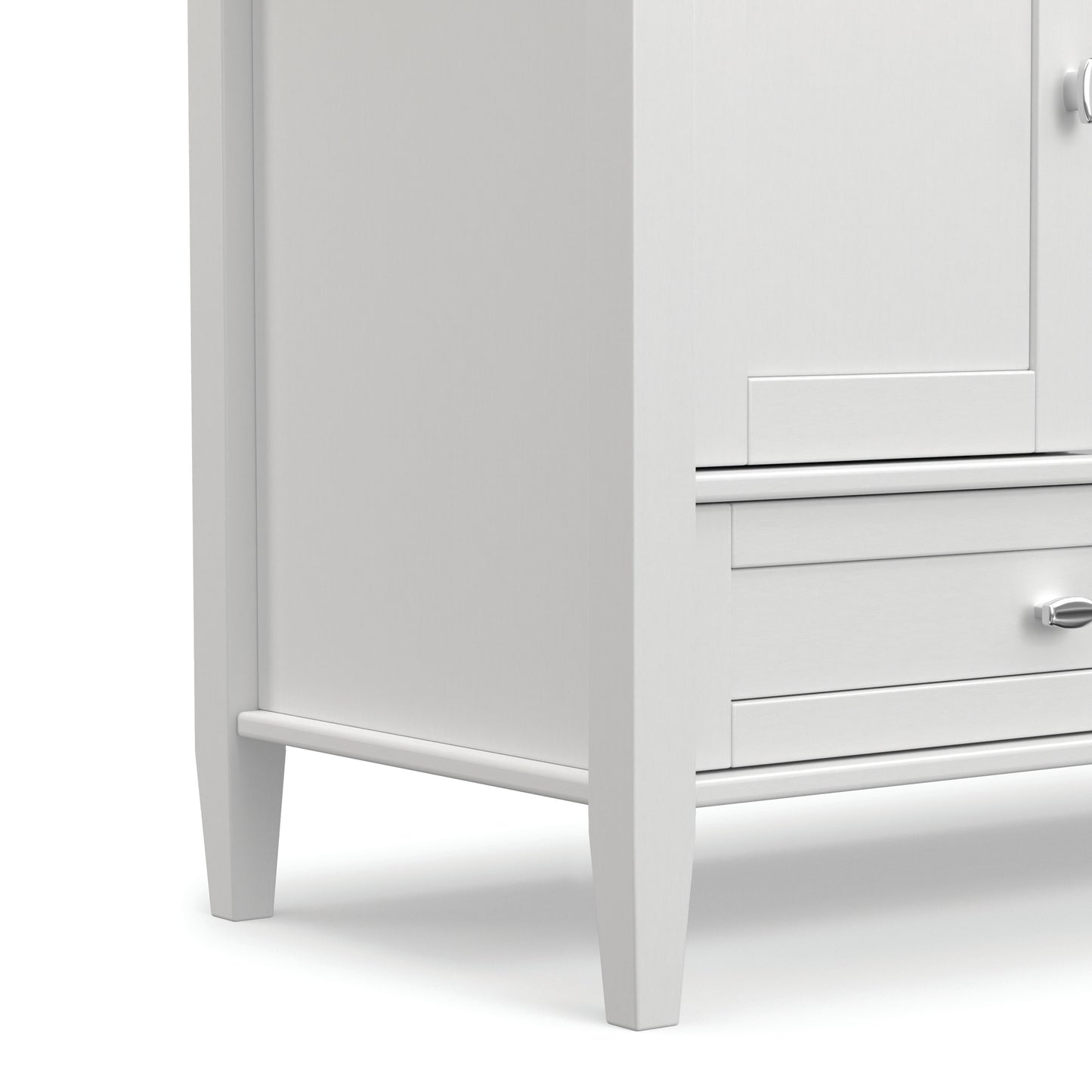 White | Warm Shaker TV Media Stand
