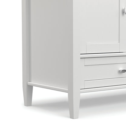 White | Warm Shaker TV Media Stand