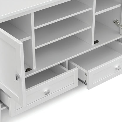 White | Warm Shaker TV Media Stand