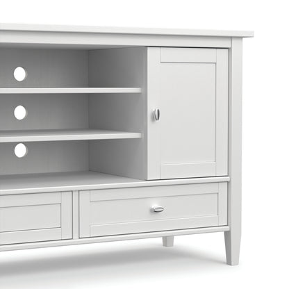 White | Warm Shaker TV Media Stand