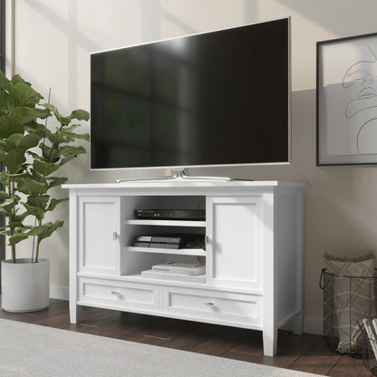 White | Warm Shaker TV Media Stand