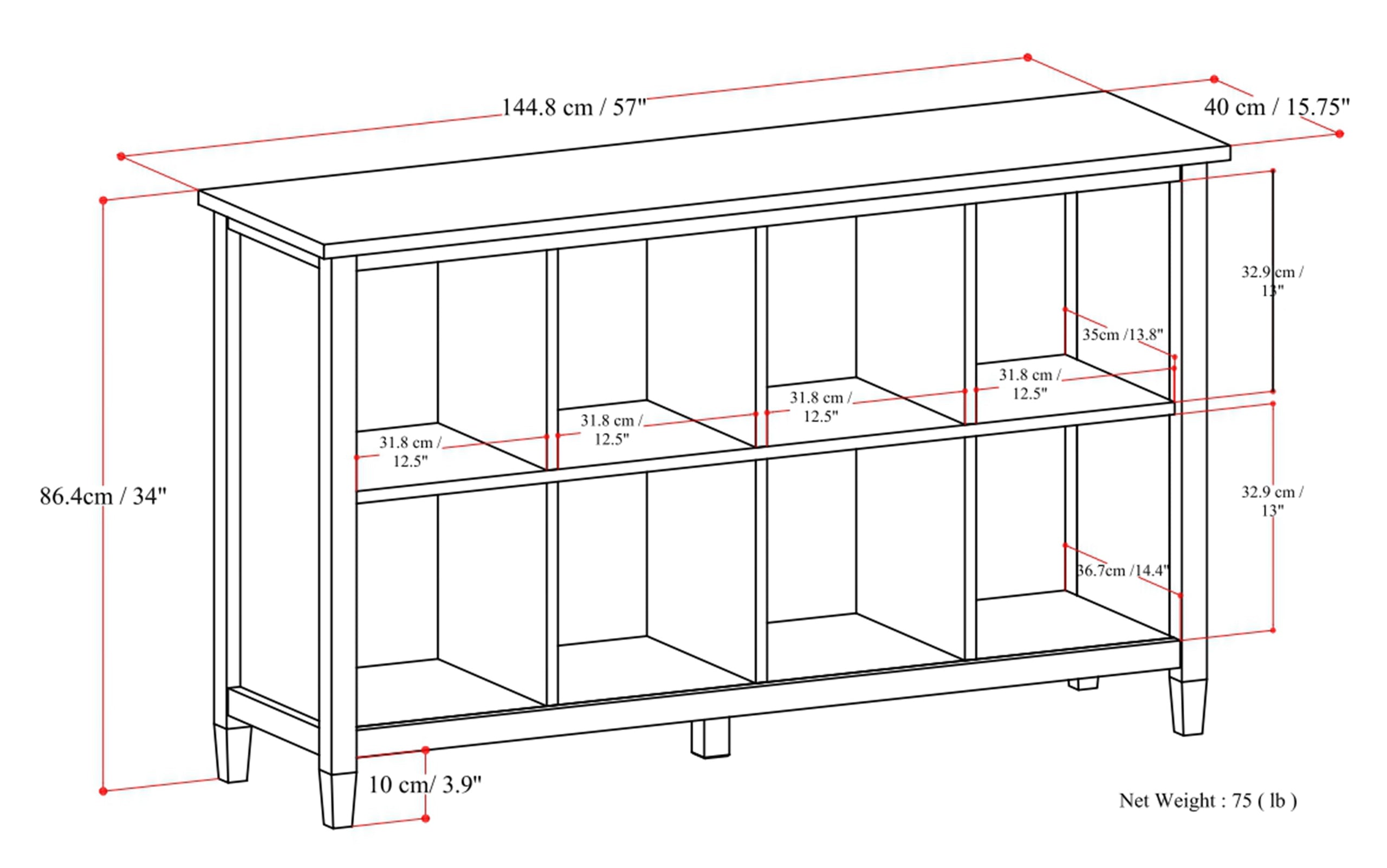 Warm Shaker 8 Cube Storage