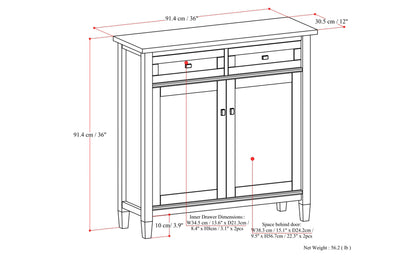 Warm Shaker Entryway Storage Cabinet