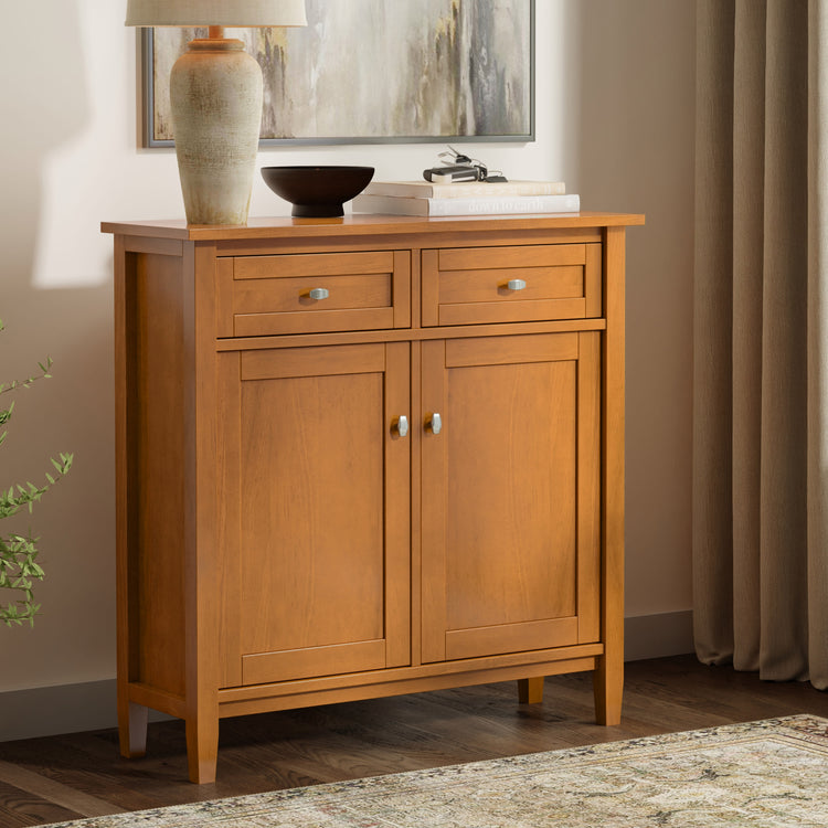 Warm Shaker Entryway Storage Cabinet