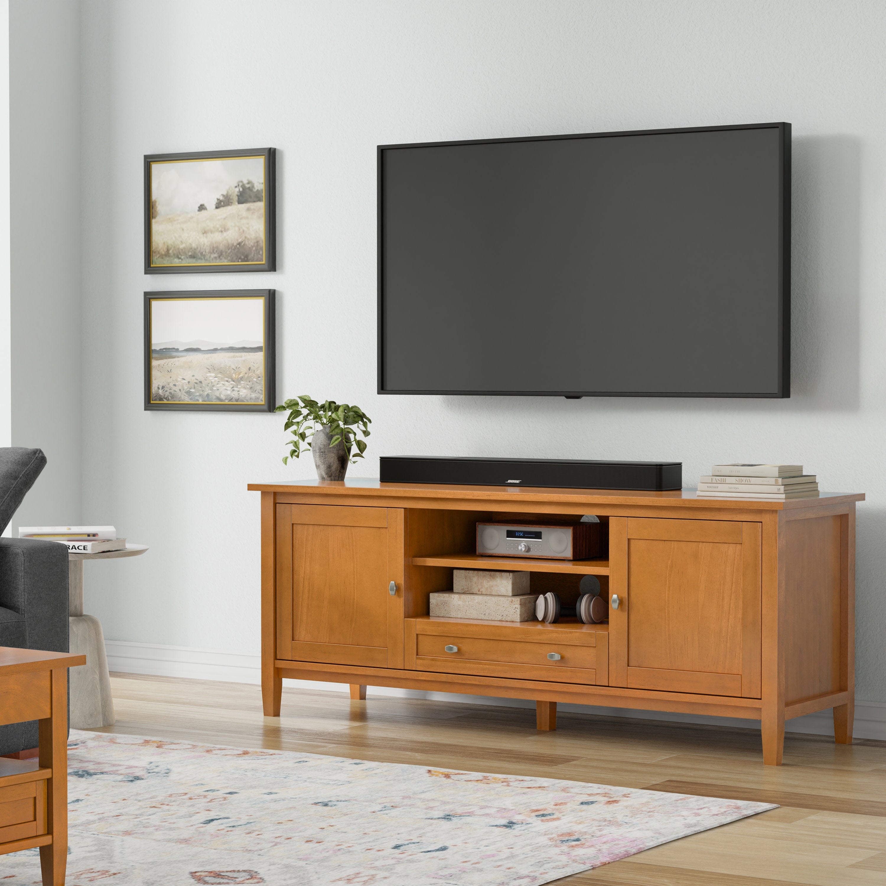 60 Inch TV Stand | Warm Shaker Media Console – Simpli Home