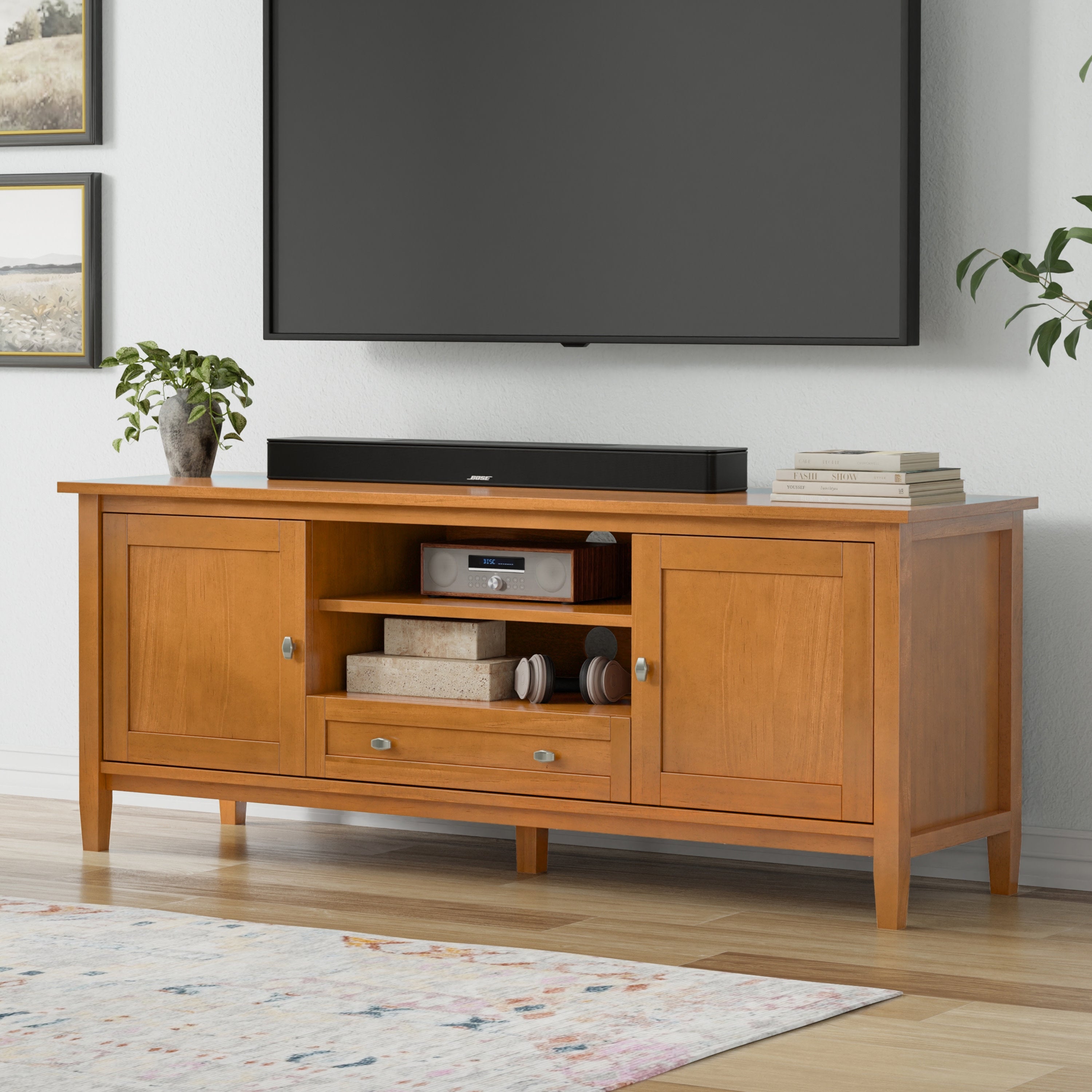 60 Inch TV Stand | Warm Shaker Media Console – Simpli Home