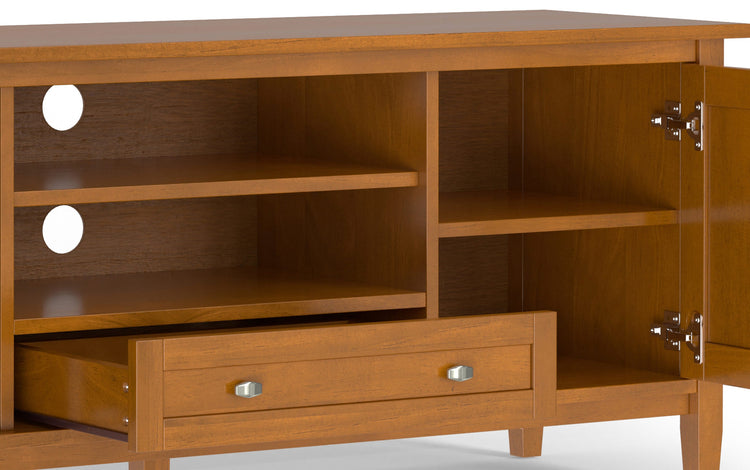 Light Golden Brown | Warm Shaker 60 inch TV Media Stand