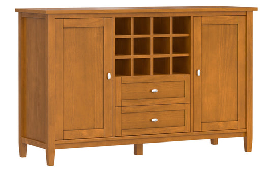 Warm Shaker Storage Cabinet with Wine Rack