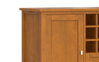 Warm Shaker Storage Cabinet with Wine Rack