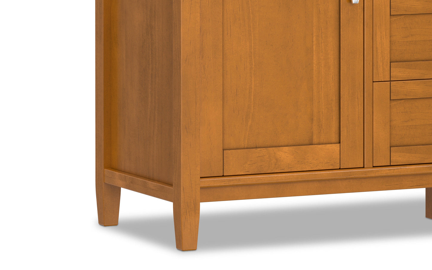 Warm Shaker Storage Cabinet with Wine Rack