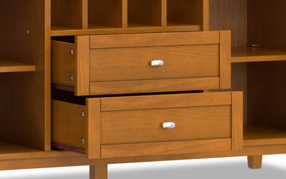 Warm Shaker Storage Cabinet with Wine Rack
