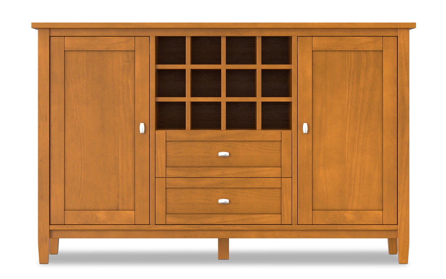 Warm Shaker Storage Cabinet with Wine Rack