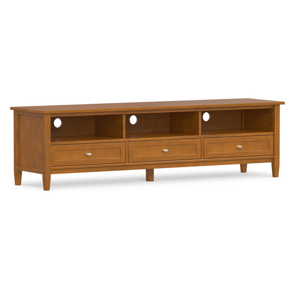 72 Inch TV Stand | Warm Shaker Low Profile Media Console – Simpli Home