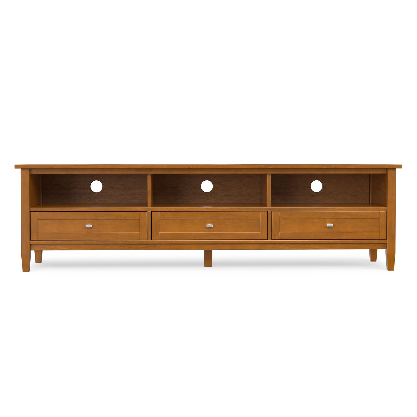 Light Golden Brown | Warm Shaker 72 inch Low TV Media Stand
