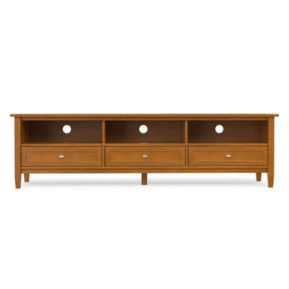 Light Golden Brown | Warm Shaker 72 inch Low TV Media Stand