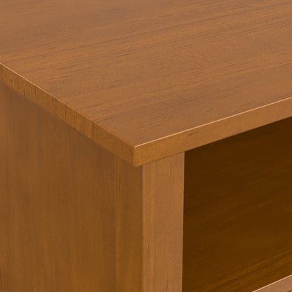 Light Golden Brown | Warm Shaker 72 inch Low TV Media Stand