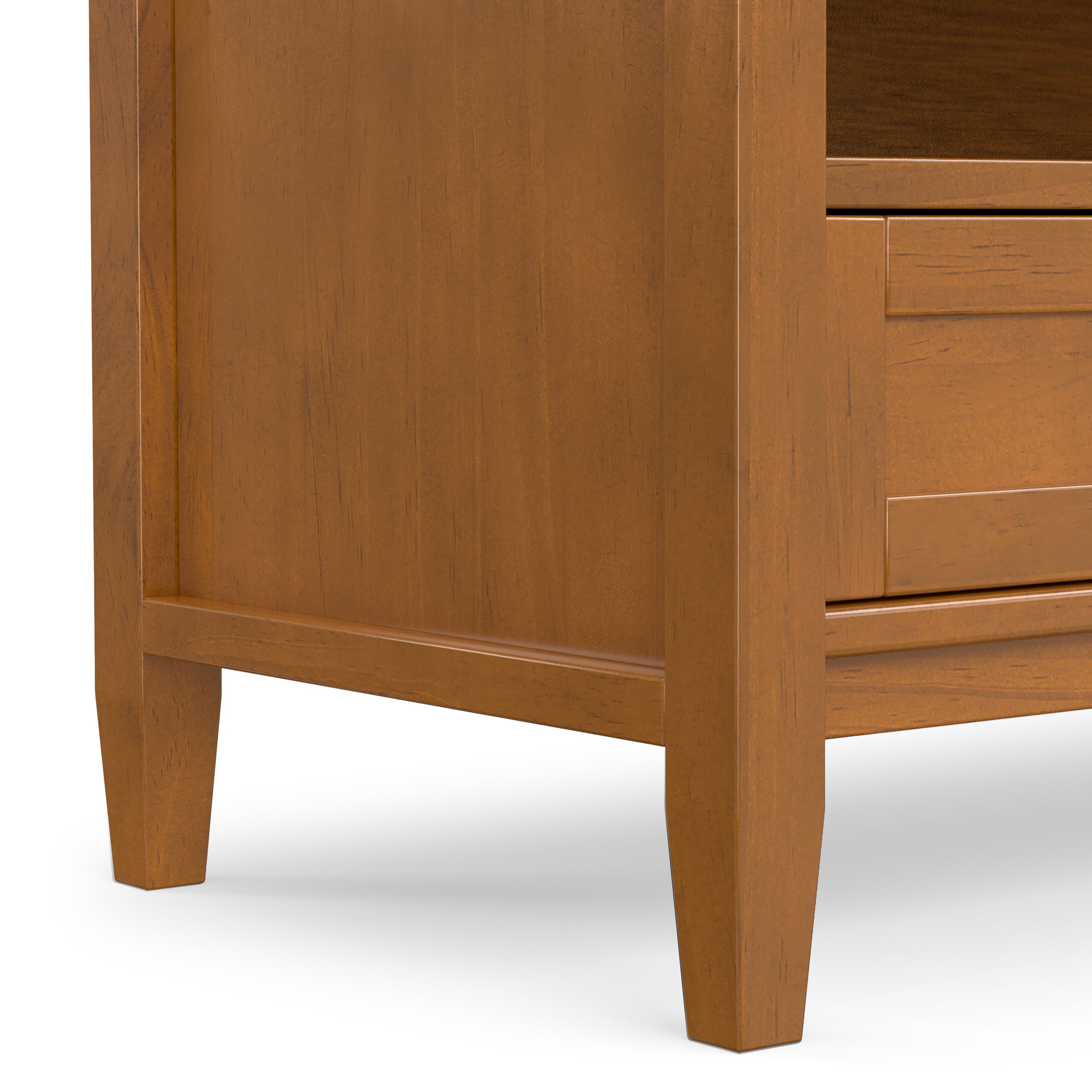 Light Golden Brown | Warm Shaker 72 inch Low TV Media Stand