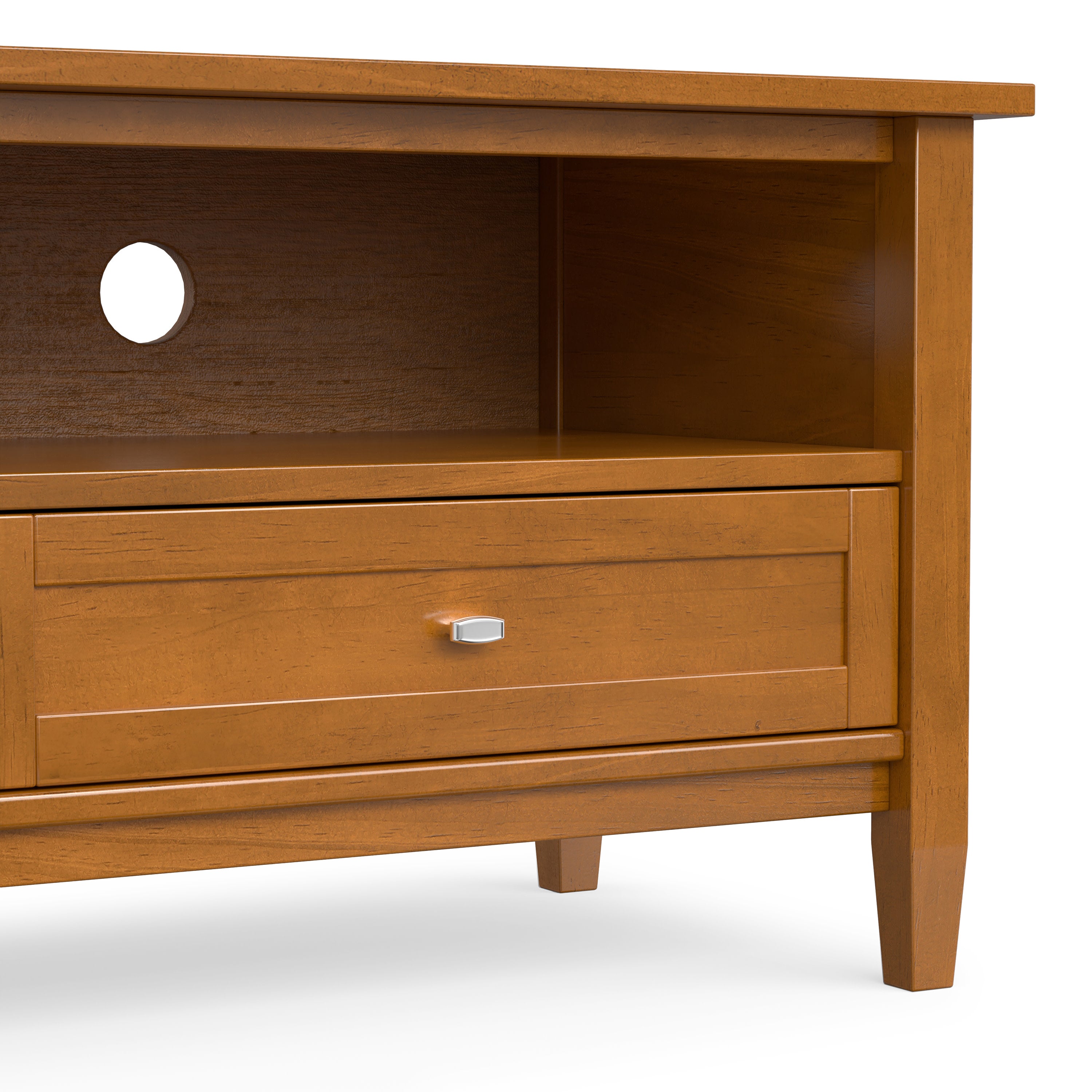 72 Inch TV Stand | Warm Shaker Low Profile Media Console – Simpli Home