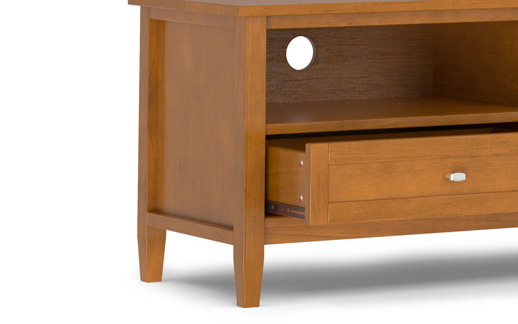 Light Golden Brown | Warm Shaker 72 inch Low TV Media Stand