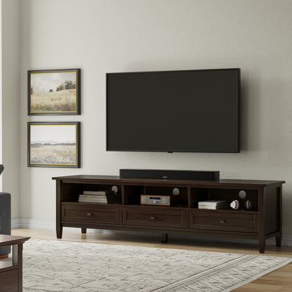 Tobacco Brown | Warm Shaker 72 inch Low TV Media Stand