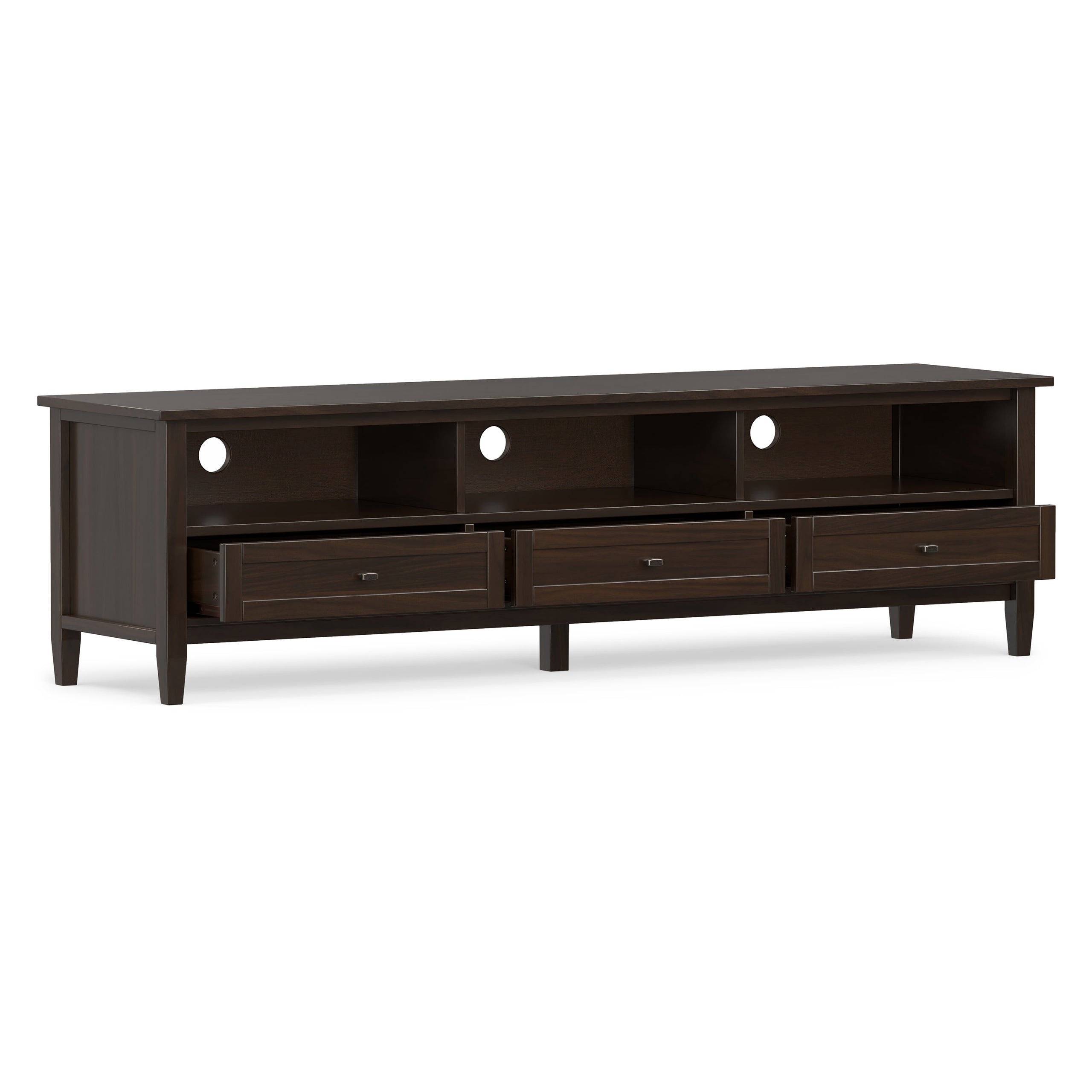 Tobacco Brown | Warm Shaker 72 inch Low TV Media Stand