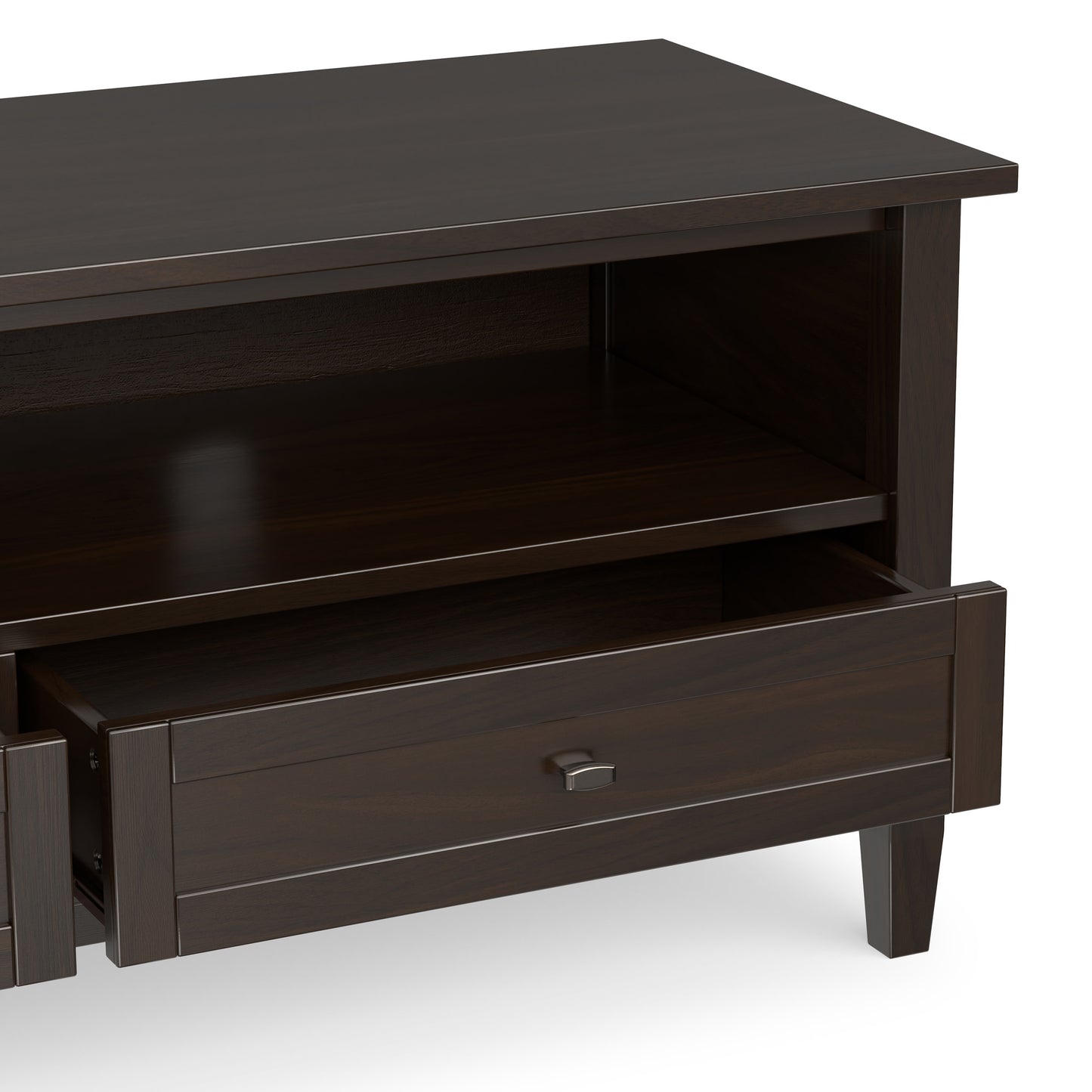 Tobacco Brown | Warm Shaker 72 inch Low TV Media Stand