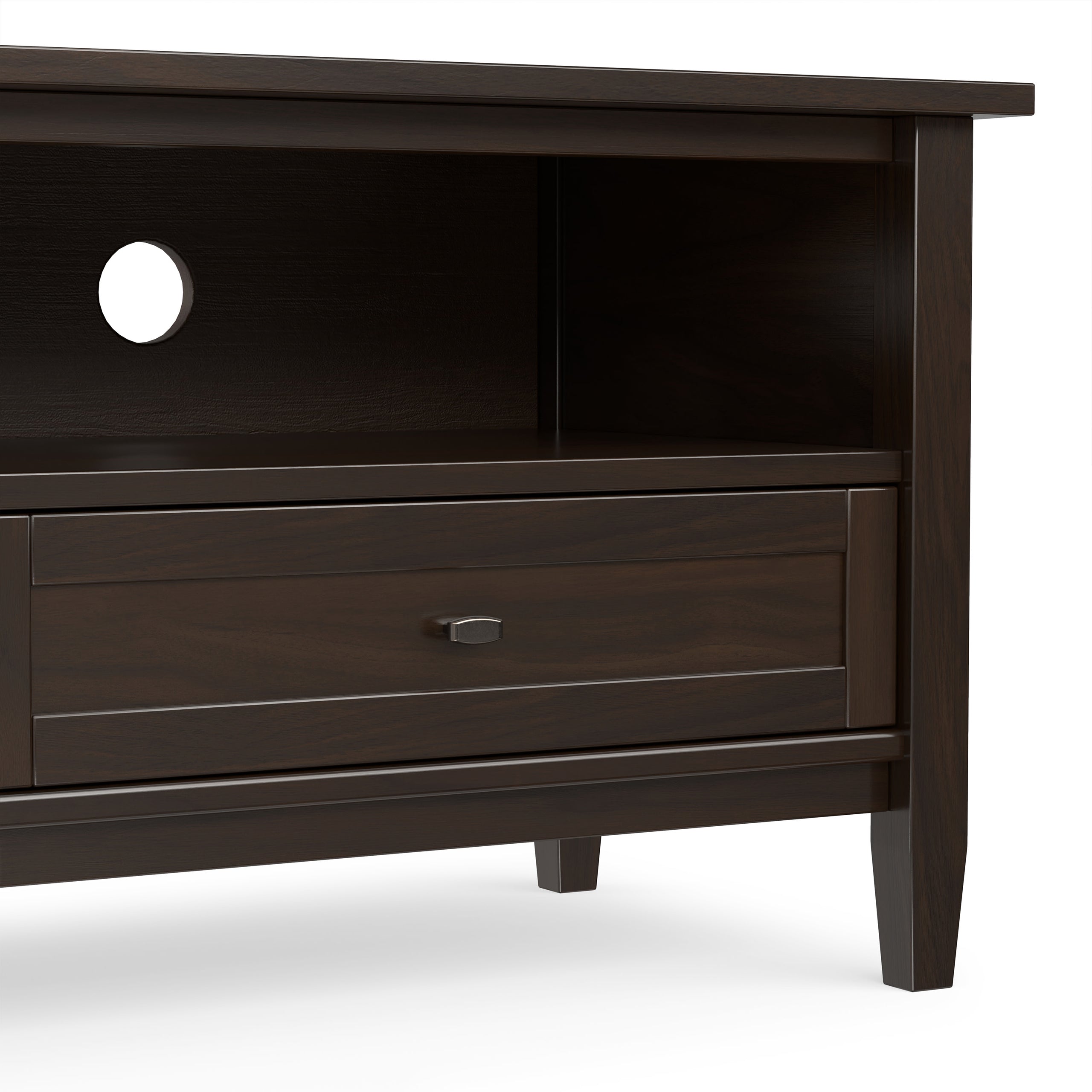 Tobacco Brown | Warm Shaker 72 inch Low TV Media Stand