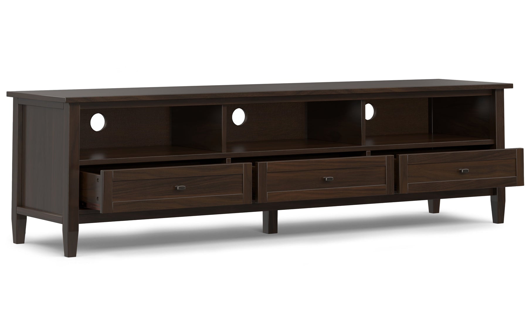 Tobacco Brown | Warm Shaker 72 inch Low TV Media Stand