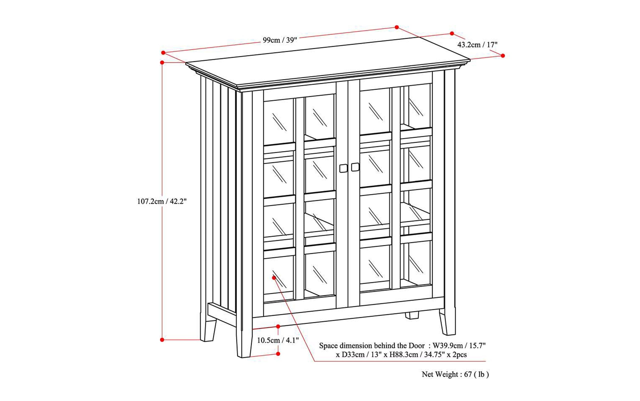 Natural Aged Brown | Acadian Medium Storage Cabinet