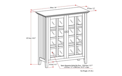 Natural Aged Brown | Acadian Medium Storage Cabinet