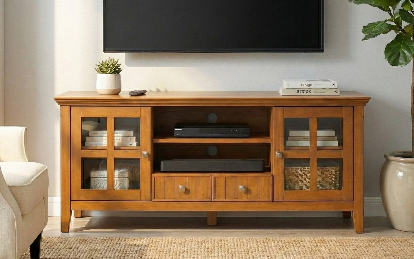 Light Golden Brown | Acadian 60 inch TV Stand