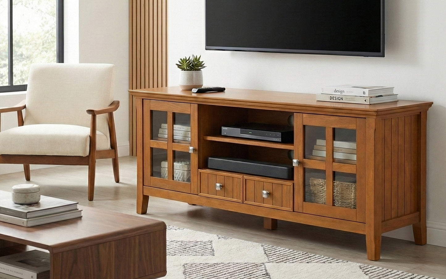 Light Golden Brown | Acadian 60 inch TV Stand