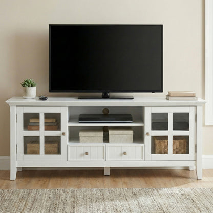 White | Acadian 60 inch TV Media Stand